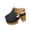Black, variant on Tbopshirt Summer Slides for Women with Arch Support Closed Toe High Heels Sandals Slippers Solid Color Beach Vacation