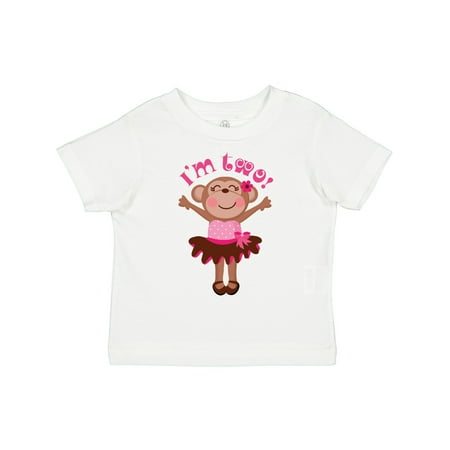 

Inktastic Monkey 2nd Birthday Gift for Girl Gift Toddler Toddler Girl T-Shirt