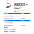 thumbnail image 2 of Power Steering Return Hose - Compatible with 2002 - 2004 Toyota Tacoma 2.7L 4-Cylinder GAS 2003, 2 of 2