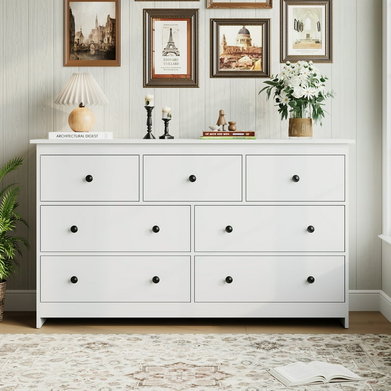 YouTrend 7 Drawer Dresser,White Dresser for Bedroom Drawer Organizer Storage Drawers,Wood Adult Storage Cabinet Living Room Hallway - Walmart.com YouTrend 7 Drawer Dresser,White Dresser for Bedroom Drawer Organizer Storage Drawers,Wood Adult Storage Cabinet Living Room Hallway - Walmart.com
