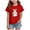 B2-Red, variant on CAUYDY Halloween T-Shirts for Toddler Kids Girls Short Sleeve Crew Neck Ghost Pjs Tees Tops Sizes 5-6 Years