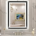 thumbnail image 2 of Keonjinn Black LED Vanity Mirror with Lights 24x36 inch Front Light and Backlit Bathroom Framed Mirror Baroque Gothic Anti Fog Dimmable White/Warm/Natural, Rectangle Wall Mounted Makeup Mirror, 2 of 9