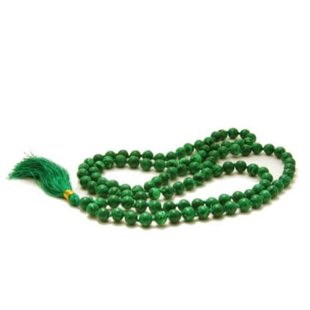 Prayer Mala Beads - Man-made Malachite - 108 Prayer Beads