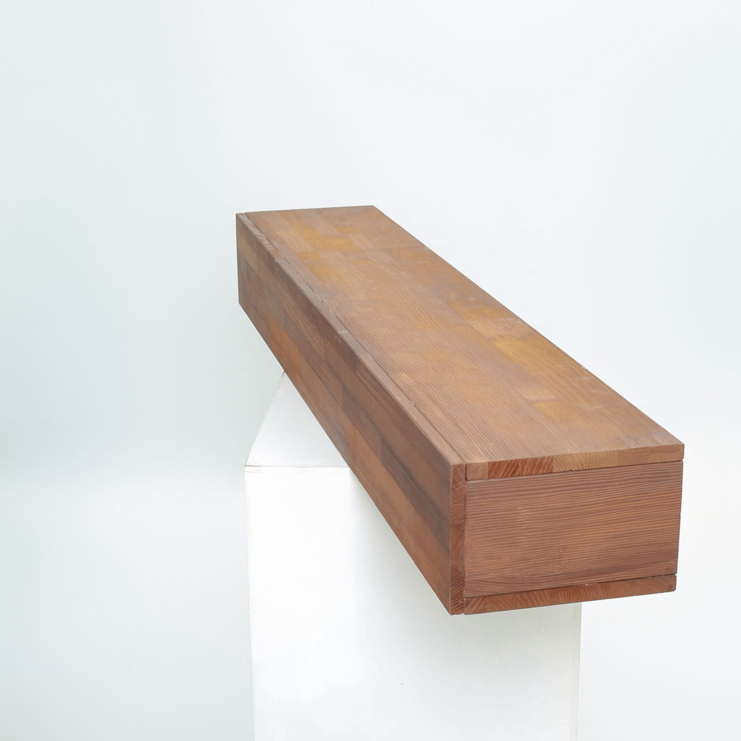 Hommoo 72" Rustic Wood Fireplace Mantel Wall-Mounted & Floating Shelf for Home Decor, Brown
