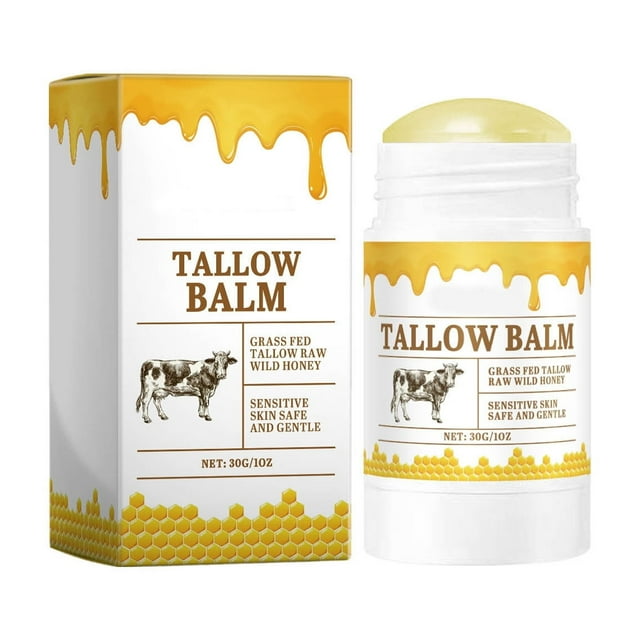 Bálsamo de sebo de res en barra Crema sólida hidratante de sebo de res en barra 30 g