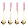 thumbnail image 1 of MasteelfCA 4pcs Delicate Flower-shaped Coffee Scoop Ice Cream Spoon Durable Dessert Spoon, 1 of 8