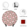 thumbnail image 4 of Daiia Sailboats And Palm Tree Printed Pattern Ceramic Plate Dinner Plates Bone China Decorative Plates with Display Stand Art Ceramic Ornaments for Wall Hanging Decoration-10in, 4 of 6