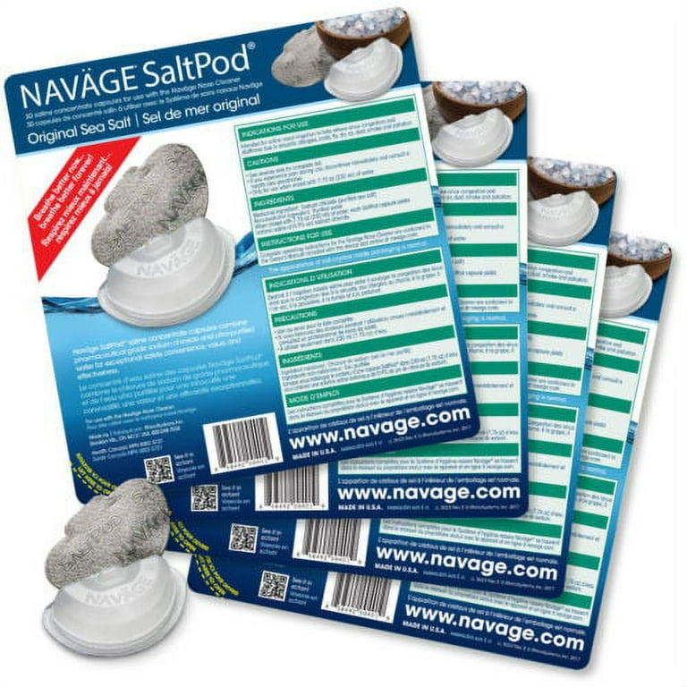 Navage Nasal Irrigation Essentials Bundle: Navage Nose Cleaner, 20  SaltPods, Triple-Tier Countertop Caddy, Plus 10 Bonus SaltPods and Hunter  Green