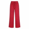 thumbnail image 4 of RUTAYY Women's Pants Casual Straight Leg Stripes Side Pockets Comfortable Loose Fit Bottoms with Drawstring Waist Vibrant Holiday Trousers, 4 of 4