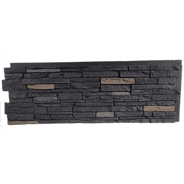 NextStone Polyurethane Faux Stone Siding Panel- Slatestone Large Onyx 43 in. x 15.5 in. for Home Improvements/ DIY Friendly (4-Pack)
