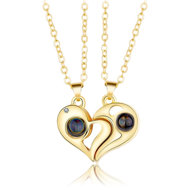 Collares Magnéticos 100 Idiomas I Love You Collar De Parejas De Proyección Collar A Juego Para Parejas Collares De Mejores Amigos Speravity AP006902-02