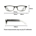 thumbnail image 2 of Equate Unisex Full Rim Reading Glasses, Plastic Lens, Black/Clear, with Case, +3.25 Magnification, 2 of 10