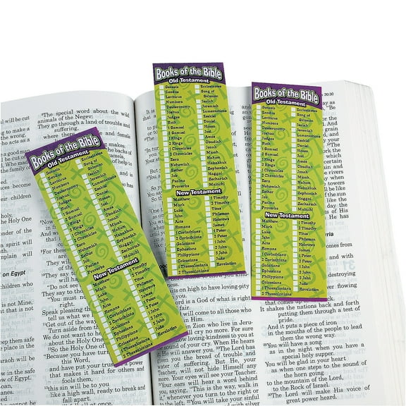 Books Of The Bible Bookmarks - Stationery - 24 Pieces