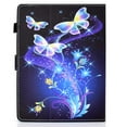 thumbnail image 3 of Universal 10" Tablet Case Flip Painted Leather Folio Stand Cover For iPad 9.7/Samsung Tab A 10.1/Amazon Fire HD 10.1/ iPad 10.2 and More 9.5-10.5 inch Tablet,Purple Butterfly, 3 of 9