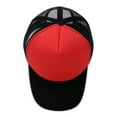 thumbnail image 4 of DALIX Trucker Cap Two Toned Cap in Black and Red, 4 of 6