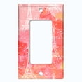 thumbnail image 5 of Metal Light Switch Plate Cover Romantic Paris  Eiffel Tower Pink Orange Cloud Letter PRS002, 5 of 13
