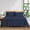 Navy Blue, variant on 700 Thread Count 100% Egyptian Cotton 4-Piece Bed Sheet Set (1 Flat, 1 Fitted Sheet, 2 Pillow Covers) 15 Inches Deep Pocket Size Twin Color Aqua Blue Stripe