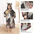 thumbnail image 4 of BZSMCE Wearable Blanket Hoodie Fashion Moonlit Mare Home Wear, 4 of 7