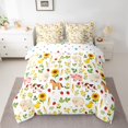 thumbnail image 2 of Feelyou Pig Horse Animal Bedding Comforter Set 7pcs, Farm Sunflower Kids King Bedding Sets, 2 of 8