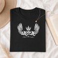 thumbnail image 3 of Jollimate Queen Mom Shirt, Angel Wings Crown Graphic Tee, Mother's Day Gift for Women, 3 of 6
