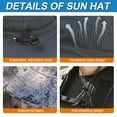thumbnail image 3 of Solar Fan Hat,Wide Brim Sun Hat with Built in Solar Fan,Waterproof Breathable Bucket Hat for Men Women,Outdoor Solar Fan Hat with 2 Solar Fan & Sunglasses for Fishing,Hiking,Camping, 3 of 9