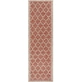 thumbnail image 3 of JONATHAN Y SANTA MONICA 2 x 10 Runner Rug, Trebol Moroccan Trellis Textured Weave - Red/Beige, SMB109C-210, 3 of 6