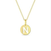 THE JEWELRY HUT Adorn Your Little Girl with TheJewelryHut Designer Initial N Children Yellow Gold Necklace