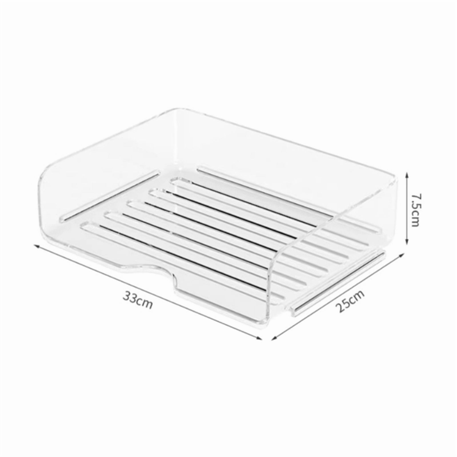 4-Tier Paper Organizer for Desk, Stackable Desk Organizer Paper Tray