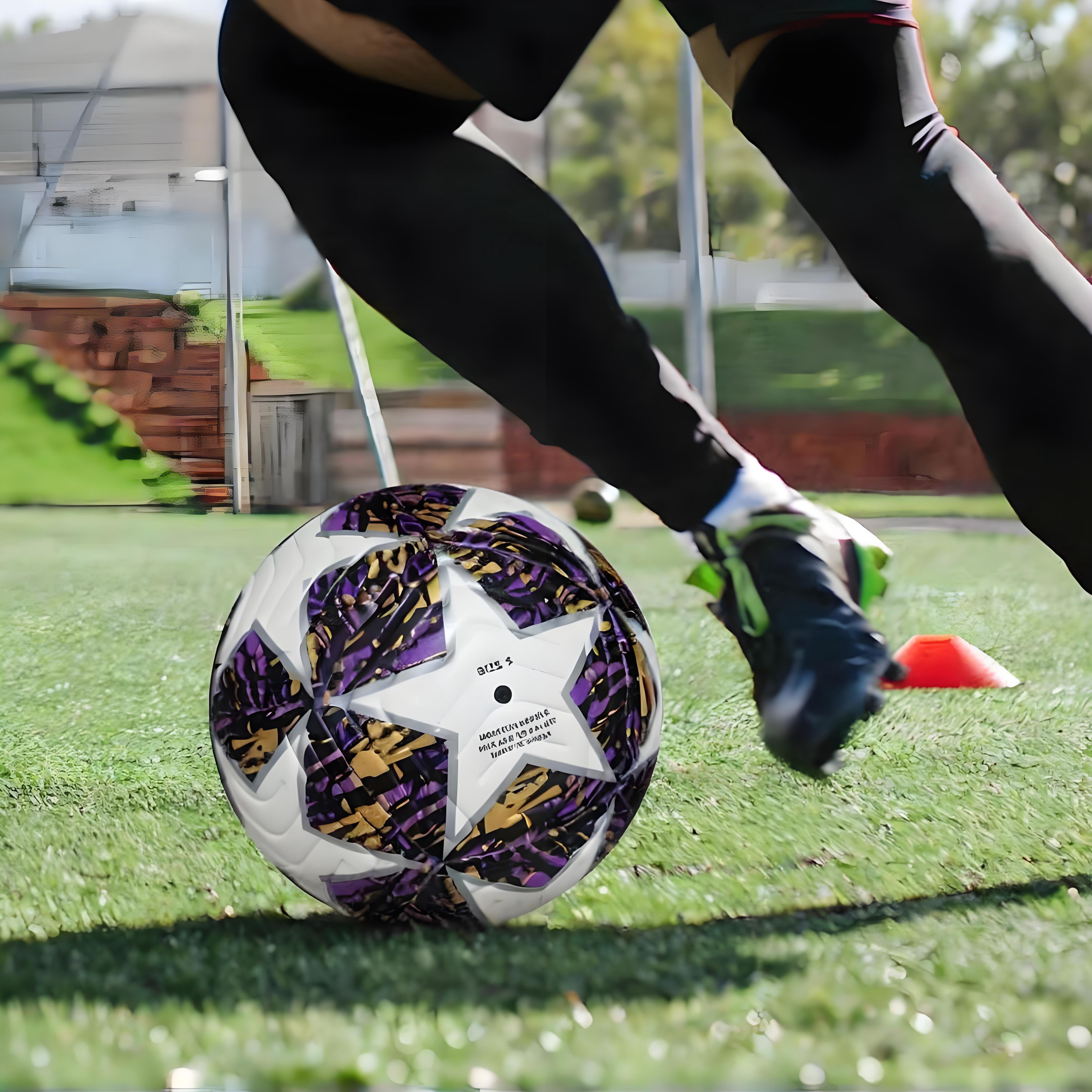 Premium Europe Cup Themed Size 5 Soccer Balls - Diverse Vibrant Colors, Ideal for Adult & Youth Players, Durable Construction for All - Weather Play