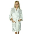 thumbnail image 1 of Bimba Robe Courte en Satin pour Femmes Ceinture en Velours Robe de Demoiselle d'Honneur, 1 of 1