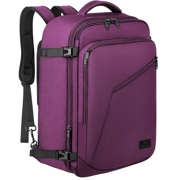 Mochila MATEIN Carry on 27 L para mujer Flight Approved, color morado