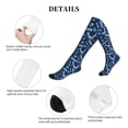 thumbnail image 5 of Lsque Blue Bus Pattern Sport Compression Socks for Men & Women 15-20 mmHg Knee High Nurse Pregnant Running Medical and Travel Athletic, 5 of 6