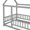 thumbnail image 5 of Miniyam Twin Size Toddler Bed , Wood Floor House Bed with Rail for Kids, Gray, 5 of 8