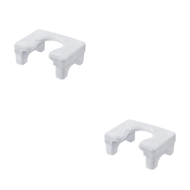 Matsuzay Taburete de inodoro de Material grueso PP para máxima comodidad y estabilidad, taburete de baño para adultos, taburete de inodoro blanco estilo corto 2Conjunto