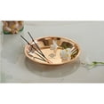 thumbnail image 2 of Indian Art Villa Copper Plain Puja Plate - Traditional 8" inch Handcrafted Ritual Accessory, 2 of 5