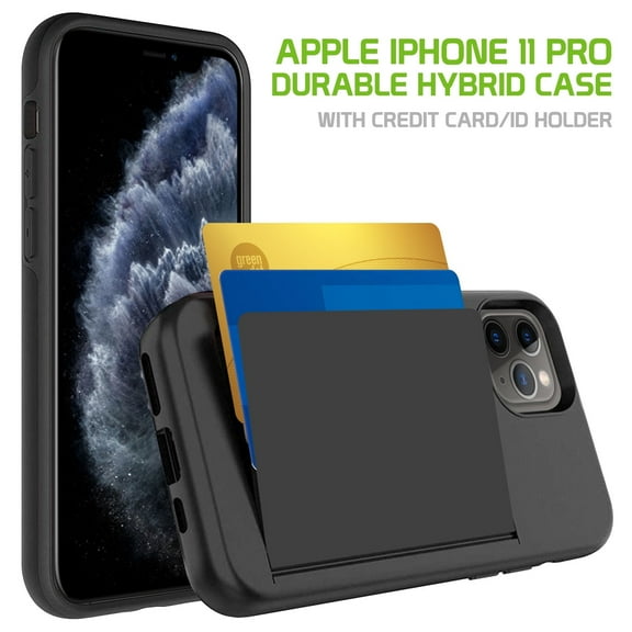 Cellet Durable Hybrid Case with Credit Card/ID Holder Compatible with Apple iPhone 11 Pro