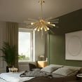thumbnail image 4 of FINE MAKER 9-Light Gold Sputnik Mid-Century Flush Mount Ceiling Light Fixture for Indoor, 4 of 8