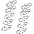 thumbnail image 1 of Mosquetón de acero inoxidable con resorte y hebilla de grillete de 50 mm, herrajes portátiles 10 piezas, 1 of 9