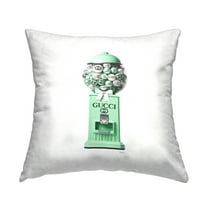 Stupell Industries Green Glam Gumballs Decorative Printed Throw Pillow, 18 x 18