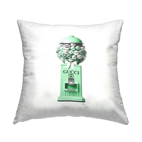 Stupell Industries Green Glam Gumballs Decorative Printed Throw Pillow, 18 x 18