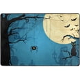 thumbnail image 4 of SKYSONIC 72x48in Halloween Cat Spider Area Rug, Moon Night Bats Non-Slip Floor Carpet for Indoor Living Dining Room and Bedroom Area, 4 of 7