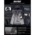 thumbnail image 3 of Chaqueta de invierno Rapoo, impermeable, forro polar, color negro cálido, 2XL, 3 of 6