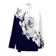 thumbnail image 4 of Puntoco, camisa informal para mujer, manga larga, cuello Halter, hombros descubiertos, blusa holgada con estampado de Polluer, tops Puntoco Puntoco-335, 4 of 5
