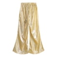 thumbnail image 4 of renvena Girls Shiny Metallic Flare Pants Hip Hop Jazz Dance Pants Hippie Bell Bottom Wide Leg Trousers Dancewear, 4 of 7