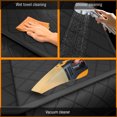 thumbnail image 4 of Fundas para asientos de coche para perros, impermeables y antideslizantes, protectoras duraderas y lavables para el asiento trasero contra arañazos, universales para coches, camiones y SUV (Negro), 4 of 5