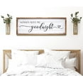 thumbnail image 4 of MODE HOME Large Above Bed Wall Decor Bedroom Sign Bedroom Decor with Solid Wood Frame for Couples, Always Kiss Me Goodnight Sign for Bedroom, Love Theme Wall Decor 42''×15'', 4 of 5