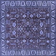 thumbnail image 1 of Ahgly Company Indoor Square Oriental Blue Industrial Area Rugs, 3' Square, 1 of 4