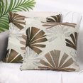 thumbnail image 2 of Unique Bargains 4 Pcs Leaves Pattern Throw Pillow Covers 18" x 18" Brown/Blue, 2 of 6