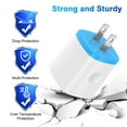 thumbnail image 4 of USB Wall Charger Block,ABCPOW 2.1A Dual Port USB Charger Block Plug with 2PACK Android Phone Charging Cord Type C Cable USB C Charger Cables 10ft USB Brick Charger Adapter Fast Charging Block,Blue, 4 of 11