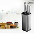 thumbnail image 2 of LLC Stainless Steel Knife Block Knife Holder SpacE Saver Knife Storage, 2 of 5
